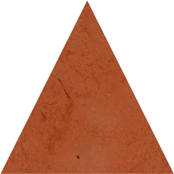 Cotto vecchio rosso core triangle 20/2,5