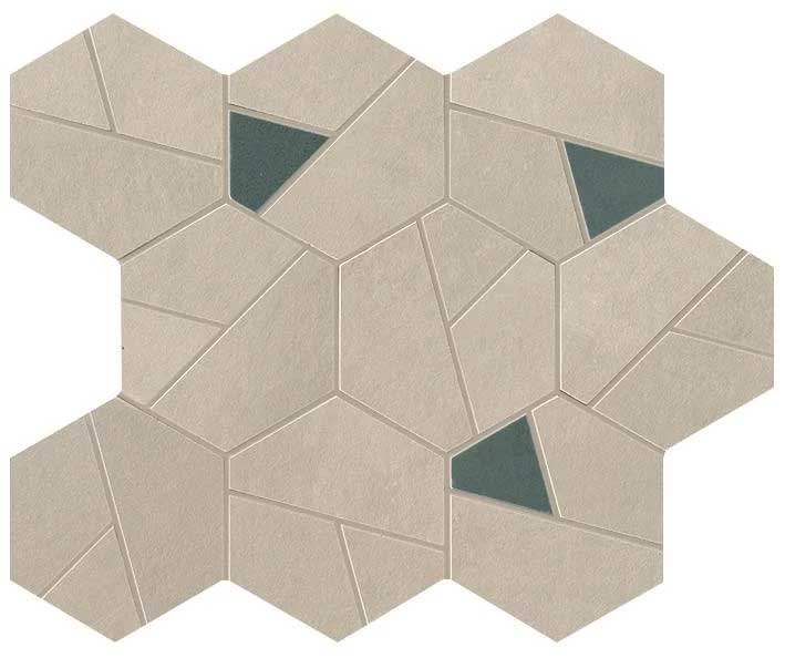 Layer cream mosaico hex blue 25/28,5/0,9 nat/rett