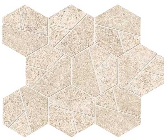 Rank ivory mosaico hex 25/28,5/0,9