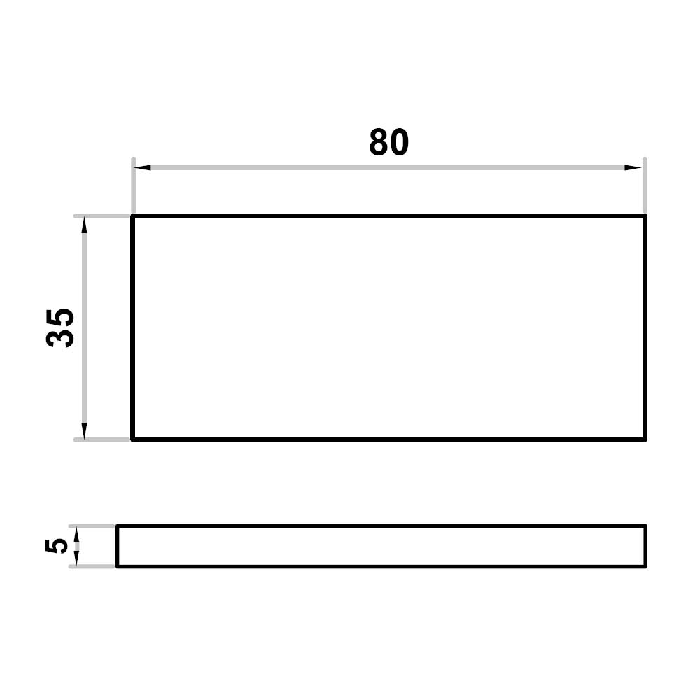 Wastafelblad (102) 80/35/5