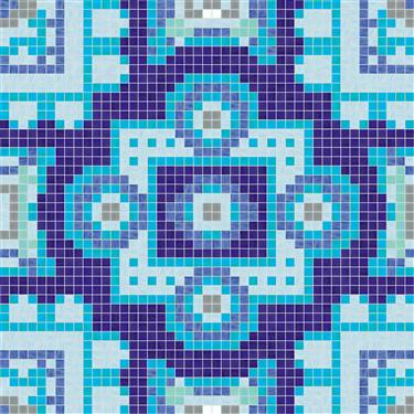 Decori silk blue 97/97/0,4 papier+kit