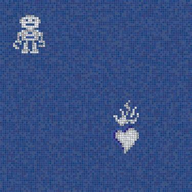 Decori hearts & robots blue 96,8/96,8 papier+kit (prijs op aanvraag)