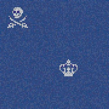 Decori skulls & crowns blue 96,8/96,8 papier+kit
