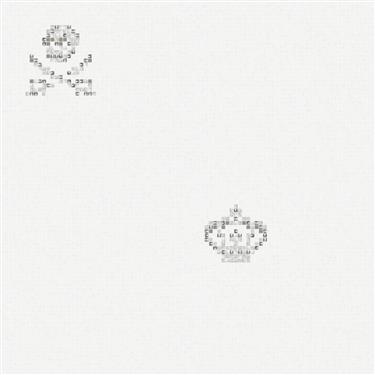 Decori skulls & crowns white 96,8/96,8 papier+kit