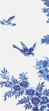 Decori jardin bleu B 129,1/290,5/0,4 papier+kit (3,73m²)