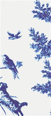 Decori jardin bleu E 129,1/290,5/0,4 papier+kit (3,73m²)