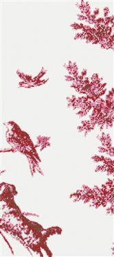 Decori jardin rouge E 129,1/290,5/0,4 papier+kit (3,73m²)