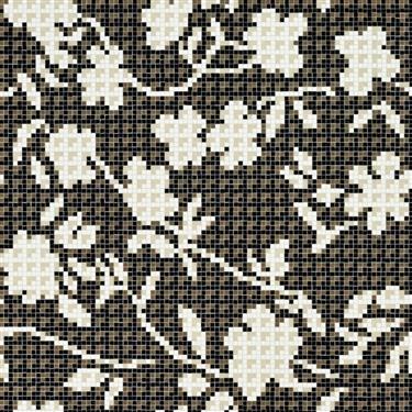 Decori flower corner black 96,8/96,8/0,4 papier+kit (0,93m²)