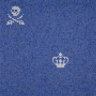 Decori skulls & crowns blue 96,8/96,8/0,4 papier+kit (0,93m²