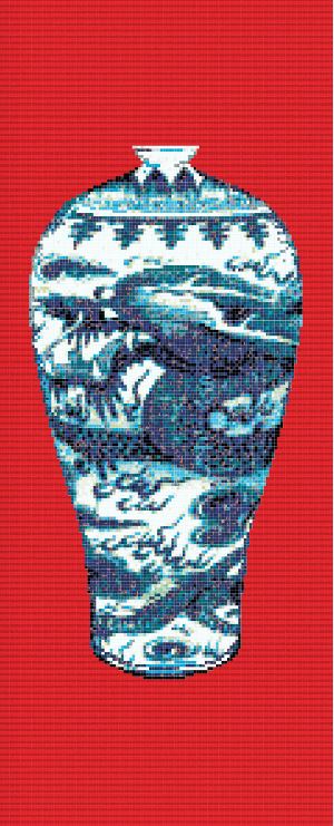 Decori Blue vases C  1/1/0,4 papier+kit