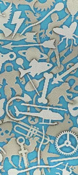 Decori Silhouette turquoise A  291,2/129,4/0,4 papier+kit