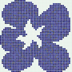 Decori fiore blu grande 2/2/0,4 papier+kit