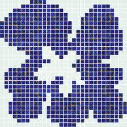 Decori fiore blu medio 2/2/0,4 papier+kit