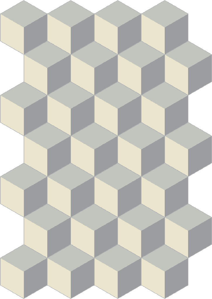 Decori hexagon cubic platino 20/23/1,4