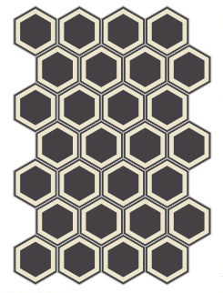 Colors hexagon honey nero 20/23/1,4