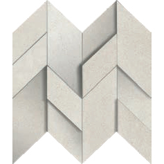 Corfu white mosaic freccia 3D 30/30/1,0 matt/rett.