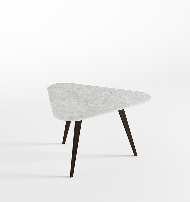 Tavolo 80x75x50 ceppo di gre/rovere scuro