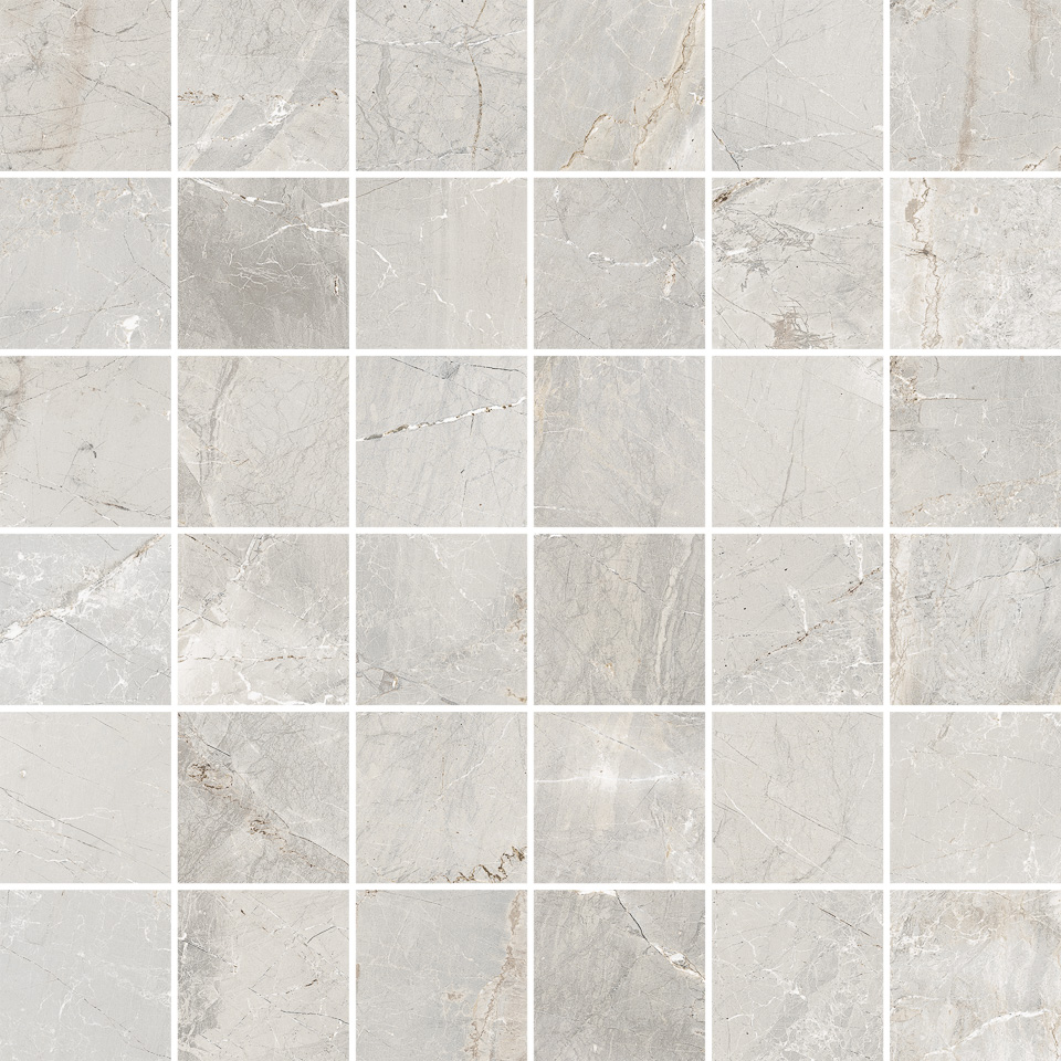 Flora light grey mosaico 4,7 30/30/0,95 glanz/rett.