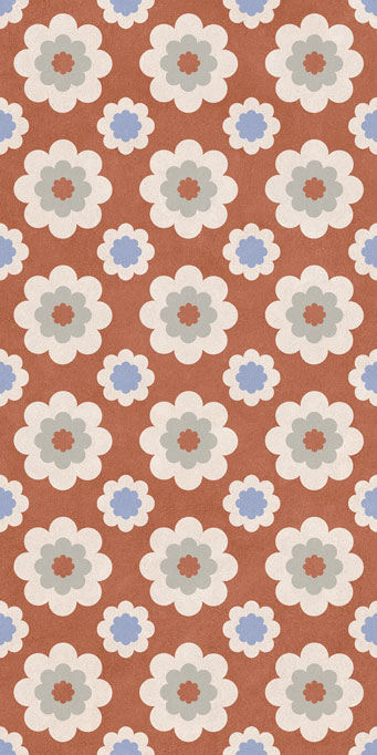 Clean flower cotto 60/120/0,95 nat/rett.