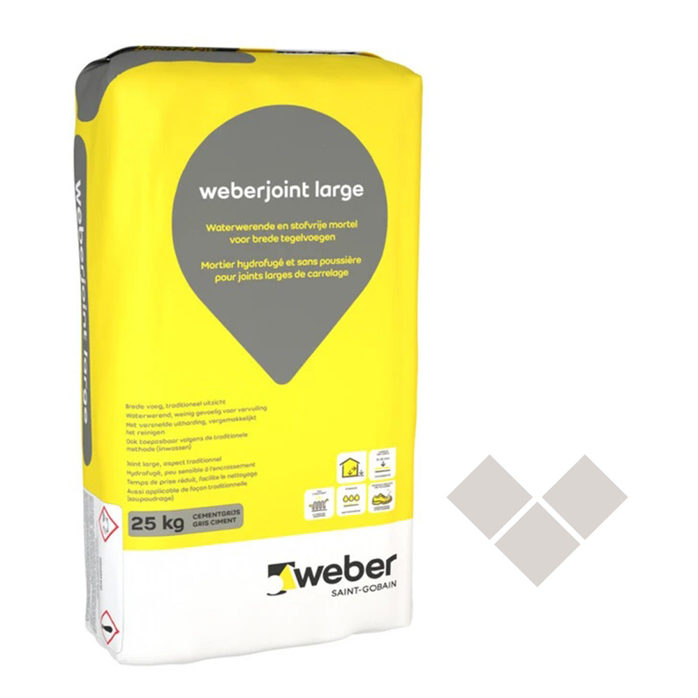 Voegcement large cementgrijs 25kg