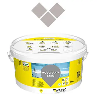 Voeg-kleefmortel epoxy easy pearl grey 2,5kg