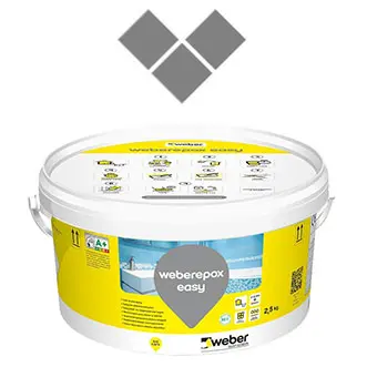 Voeg-kleefmortel epoxy easy steel 2,5 kg