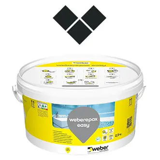 Voeg-kleefmortel epoxy easy black 2,5kg