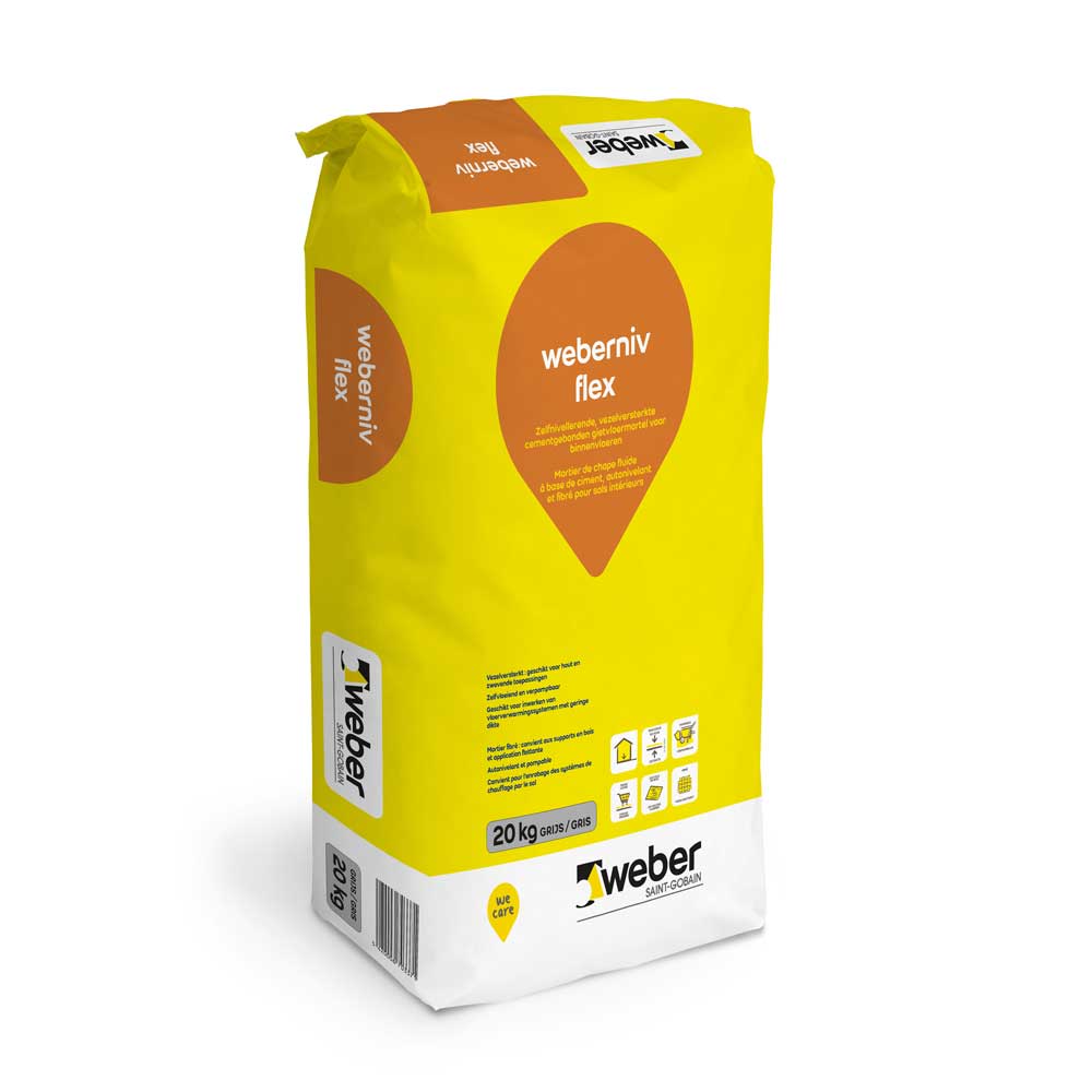 Egalisatiemortel weberniv flex 20 kg