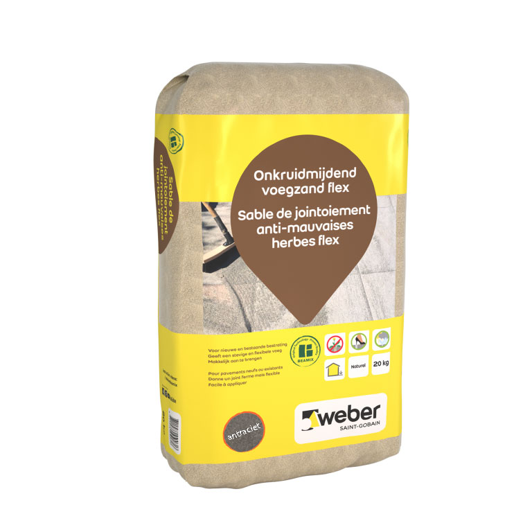 Weber onkruidmijdend voegzand flex antraciet 15kg
