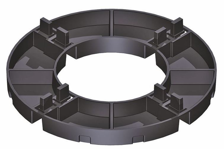 Tegeldrager vaste hoogte 14mm Ø14cm 4mm EOL