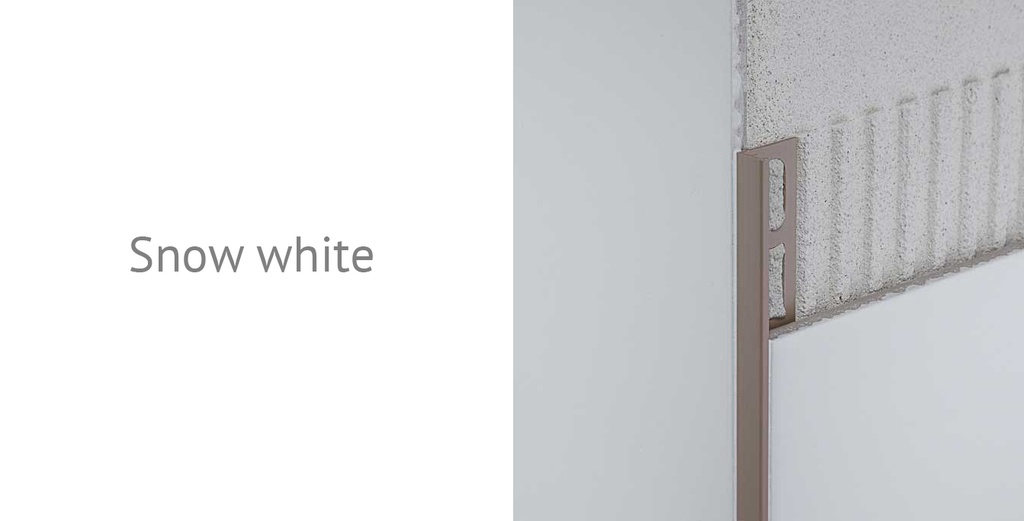 Hoekprofiel pvc snow white 10 mm 2,7 lm (80498)