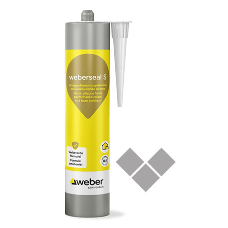 Silicone Weberseal S cementgrijs 300ml