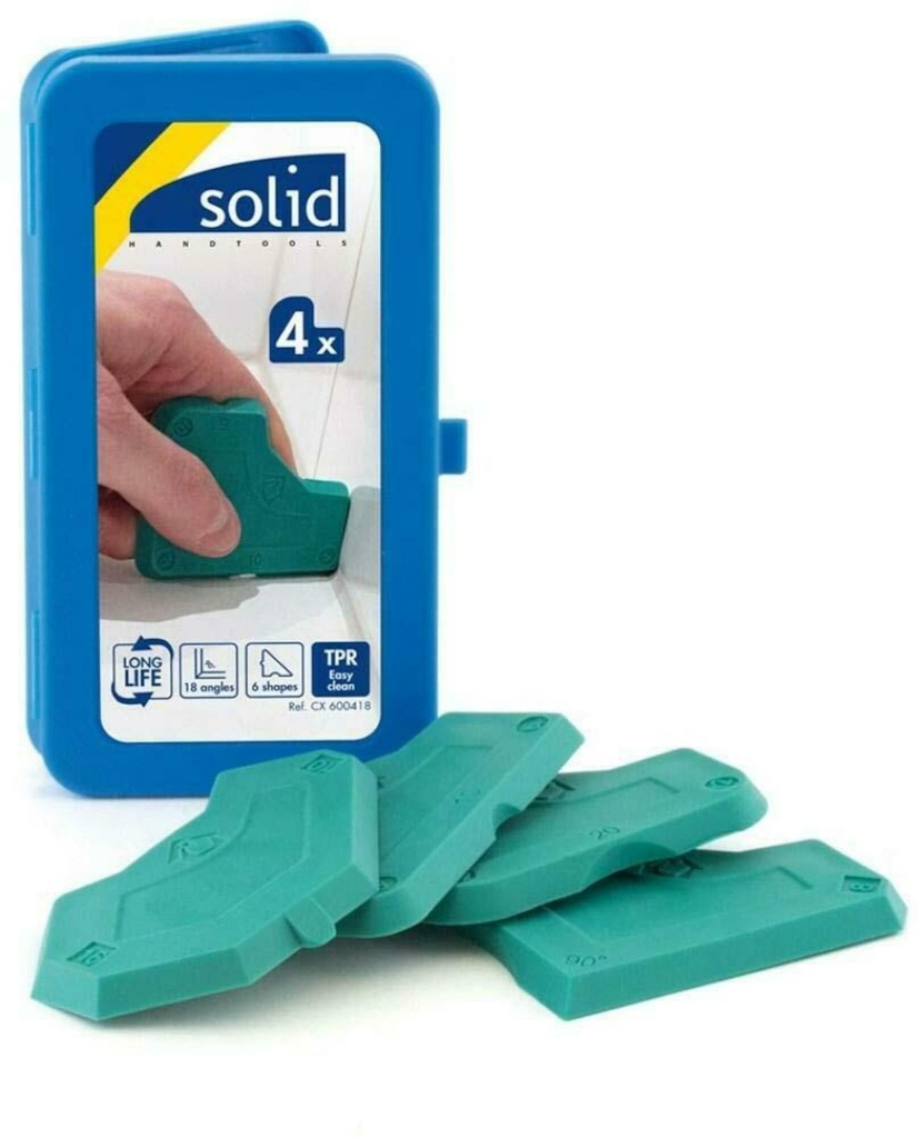 Silicone voeg spatel hoeken/rondingen (4st)