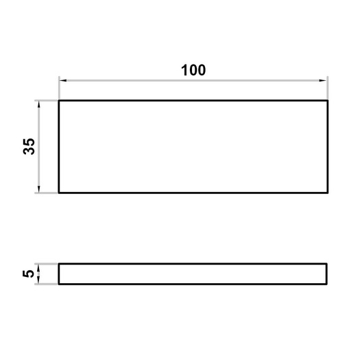 [102.999.0218] Wastafelblad (102) 100/35/5