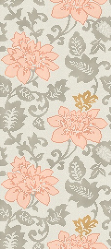 [330.001.0306] Decori adelaide pink 129,1/290,5/0,4  papier +kit (3,73m²)