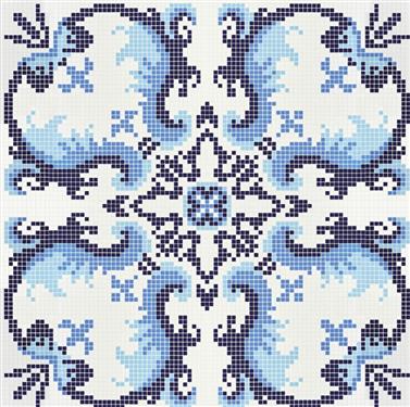 [330.001.0328] Decori olimpia blue 117,2/117,2/0,4 papier+kit (1,37m²)