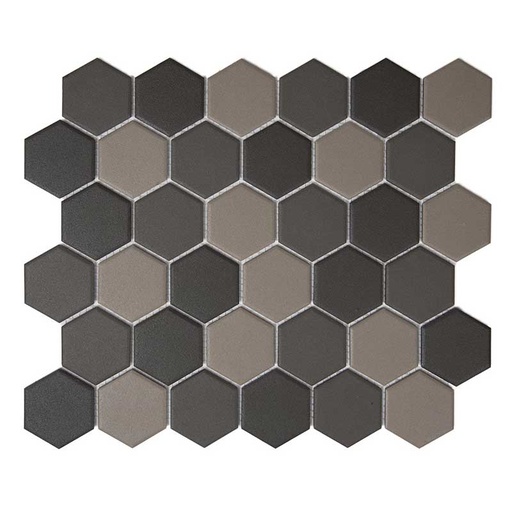 [620.026.0006] Solide dark grey mix UG big hexagon 5,1/5,9/0,6