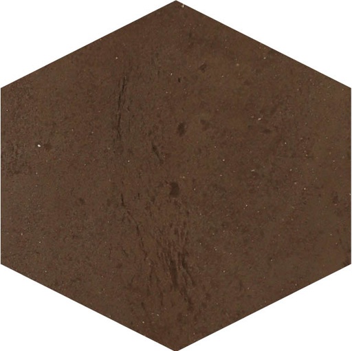 [890.001.0081] Cotto vecchio ciocco aged  hexagon 13/2,5