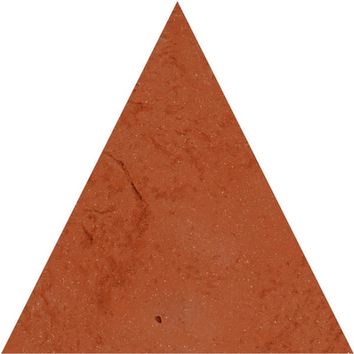 [890.001.0168] Cotto vecchio rosso aged triangle 20/2,5