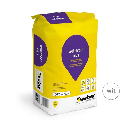 [900.001.0015] Kleefcement webercol plus wit 5 kg