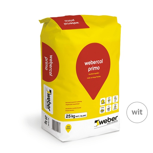 [900.001.0026] Kleefcement webercol primo wit 25 kg