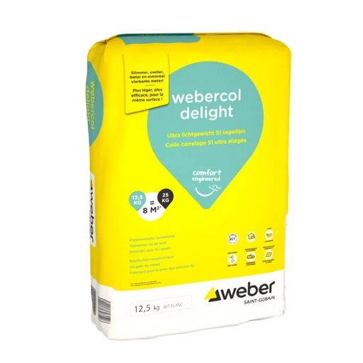 [900.001.0044] Kleefcement webercol delight wit 12,5 kg