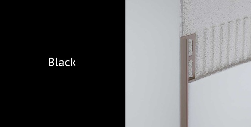 [931.001.0010] Hoekprofiel pvc black 10 mm 2,7 lm (80534)