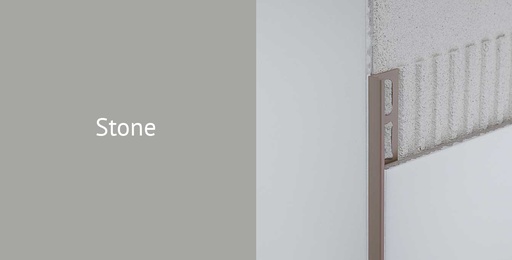 [931.001.0036] Hoekprofiel alu stone gecoat 11 mm 2,7 lm (88414)