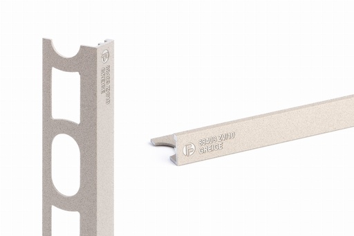 [931.001.0061] Hoekprofiel alu greige gecoat 11 mm 2,7 lm (88413)