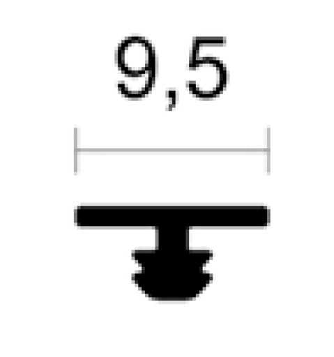 [931.004.0011] Tegeldrager alu balk geluidsdempende rubber rol 200 lm 19264