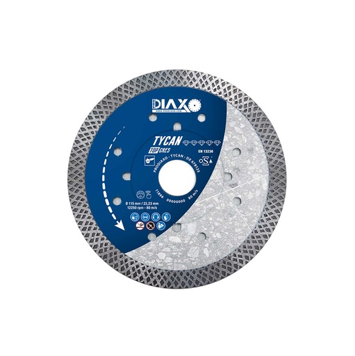 [997.010.0028] Diamantschijf tycan 115 x 22,2mm /TOP Grès (droog)