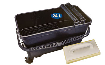 [997.037.0002] Tegel-was-set met rollen 24L+ rubber-spons-spaan